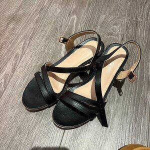 Strappy black sandals